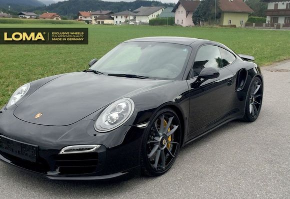 DER PORSCHE 991 TURBO S MIT 21" ZOLL ALUFELGEN VON LOMA WHEELS