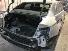 In the repair of the Audi body