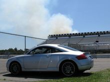 Here I am at the Audi Driving Experience at the Pocono International Speedway.