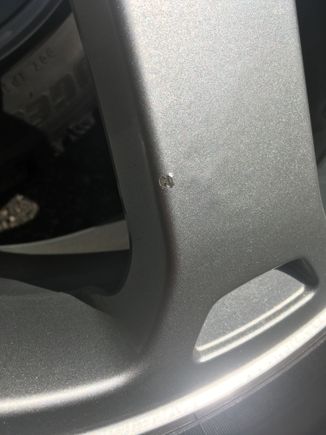 Small paint nick in second wheel.  