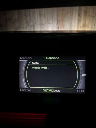 Telephone stuck on please wait