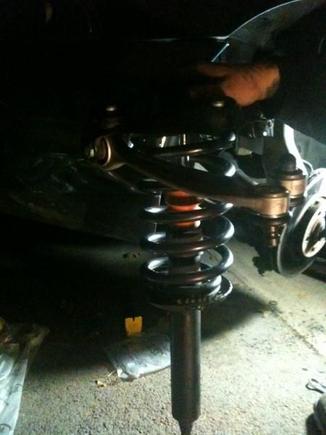 New upper control arms with eibach sport springs