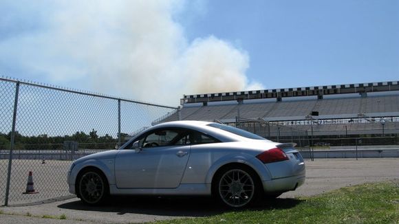 Here I am at the Audi Driving Experience at the Pocono International Speedway.