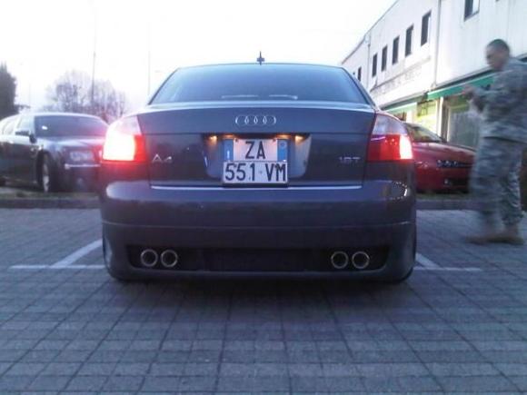 Rear body kit for bumper and exhaust pipes