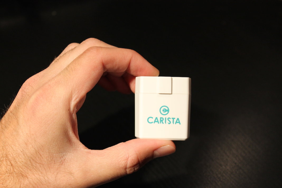In the test - that can be the Carista Bluetooth OBD2 adapter