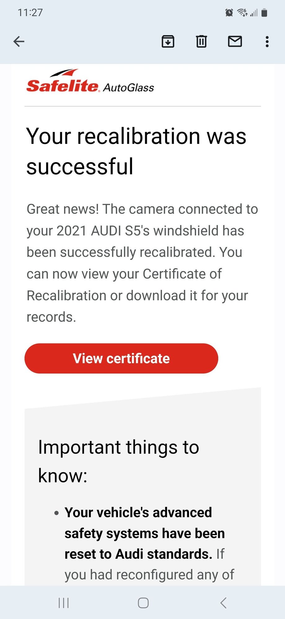 Camera recalibration after windshield replacement? AudiWorld Forums