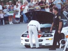Jeff Gordon signing car