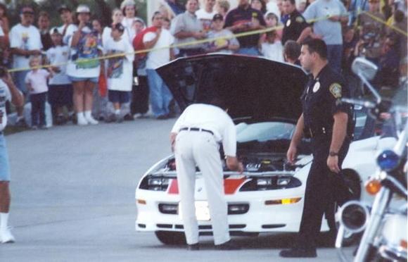 Jeff Gordon signing car