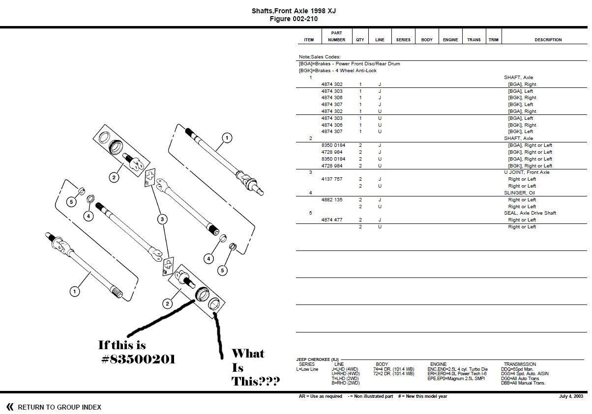 XJ dana 30 out shaft variations? Jeep Cherokee Forum