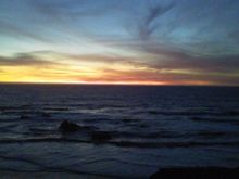 Sunset camping at Ca coast