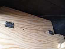 Added some wings to cover the spots behind the wheel wells so the dog wouldn't fall in. Hinges mean easy access.