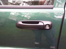 Handles painted flat black and new window seals