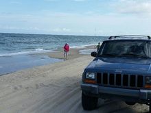 Four-wheeling at the beach.....South end of Carolina Beach at Fort Fisher Rec. Area.