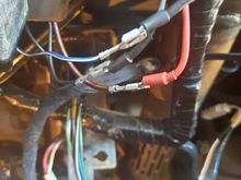 I wanted to splice the harness in like this but did not have sleeved connectors and was too inpatient to wait to get some.