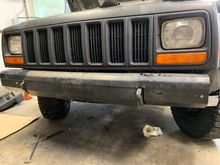 Cut the slots in the bumper and then realized how much the bottom angle hit the actual winch plate, center area, of the mount.