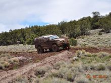 I was 9th in line in a group of 10, after two days of rain and no fender flares. Had to stop and wash the windshield three times by hand!  Took 3 days to wash all the mud off!