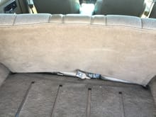 Back seat folded in half