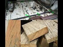 2 x 6 shrunken to 1 x 6 decking material. Gorgeous coloring.