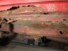 1999 XJ Cherokee, 254,000 miles. Underside - Passenger Side Rocker Panel and Floor Pan - 2.
