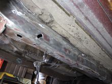 Unibody "frame" rails prepped for the stiffeners