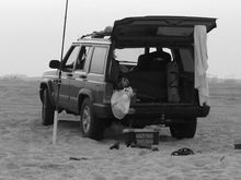pre lift xj on the beach