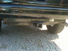 jeep hitch installed shortly after picking the jeep up $26 at the local JY