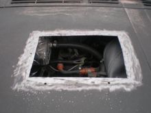 9.)  took off the old vents &amp; used a steel brush on my drill to clean up the bond-o &amp; other stuff the po used to full the gaps