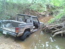 yep... it didnt move... took a 50 foot bull rope and a tractor to get in the creek with me... 4 wheeler came to pull me out but he didnt even make it to me... lol...