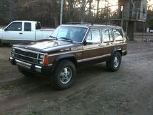 Got some used tires put on "THECR8" ("The Crate" as my Father-in-law calls her.), Had them laying around. Don't figure any Jeep needs street tires on it.