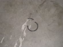 broken shaft retaining ring, it is a good thing i was changing the main shaft when i did, it was moving back and forth