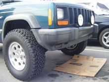 Before - minor trimming already done to accommodate new tires.