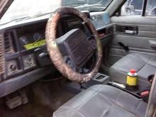 inside.. shes in desperate need of a windshield