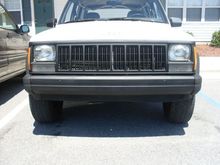 the grill is new but it was red so i sanded the gloss off and hit it with some flat black along with the bazels but they were just faded