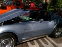77 T-top stingray with a 350.... oooooooooh. She'd be perfect painted candy apple red. Someday, she will be mine.