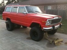 My Wagoneer 8in with 33x12.50s goin bigger 40s with a 15in lift and tons