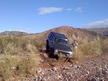 beatin up the stock jeep