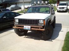 Welded the bumper brackets on upside down! Going to cut the bottom pipe flush with the top.