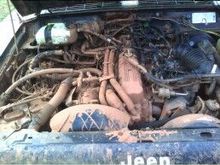 mud completely covered the engine after mud pit