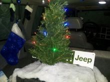 Xj decorations - cargo area Christmas tree.