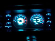 Halo glow gauge faces-night view.