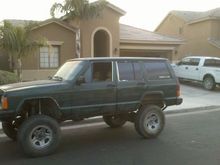 first time pulling it out of the garage after the lift, just gotta find some tires for my other rims. along with sye/cv DS.