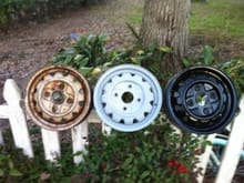 stages of wheel paint.