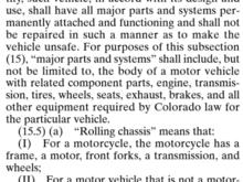 Statute of how a "Rebuild from Salvage" car is inspected by the state before allowed back on roads. Better than nothing.