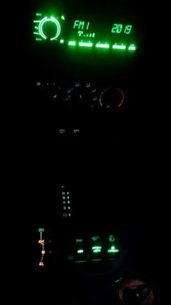 Ignition on the bottom lights up