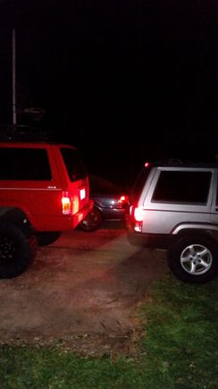 Mine lifted on 32s compared to my buddy's stock on 265/70/r16s