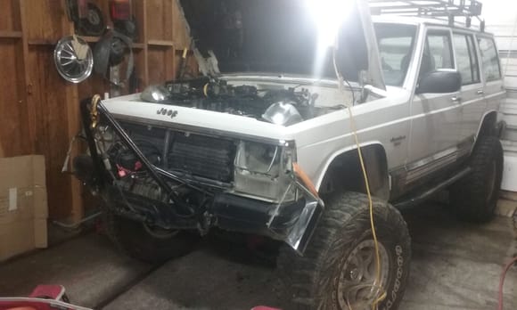 Finally put Ralph's belt back on after he sucked in the battery charger. Its been over six months since that happend. Projects...... I put a headlight harness that i slapped together a while back.