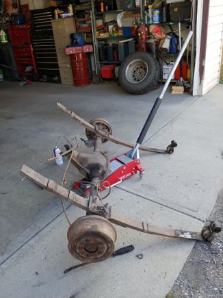 Going to reinstall the axle so it's resting on its wheels before I start welding on the stiffeners. Debating whether to mix epoxy primer and spray before they go on or just spray balm it them epoxy primer it all one they're on there. 