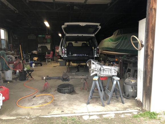 A peek into the garage! I’ve gotten so used to the sight of random parts scattered everywhere. 