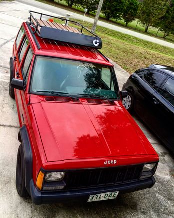 Getting ready for work added wood support to the rack.