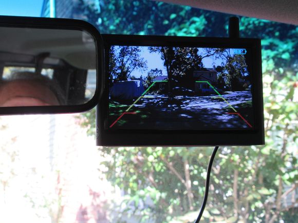 I mounted the screen next to my rear-view mirror 